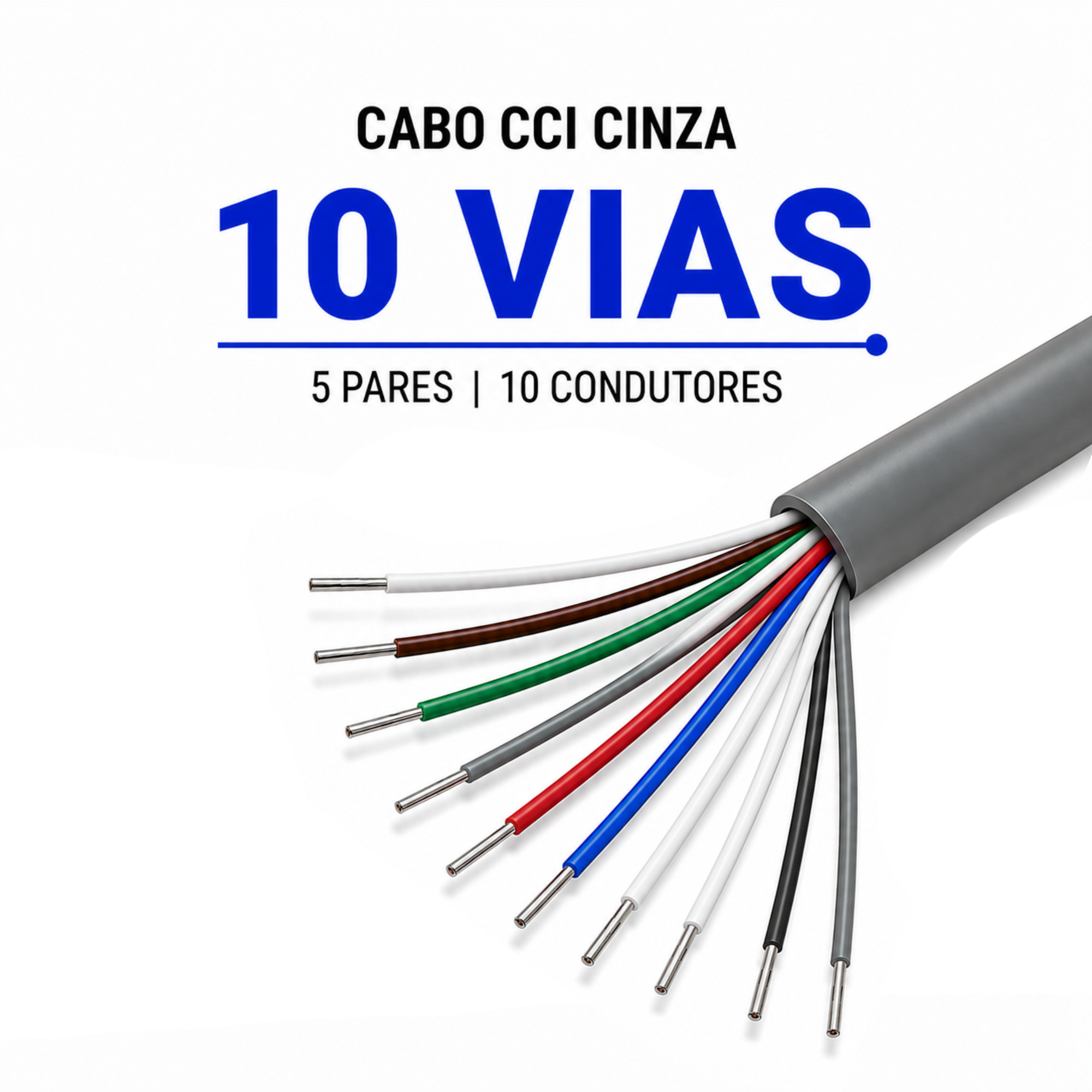 Cabo CCI 5 Pares (10 Vias) 0,40mm - 100 metros - Imagem 2